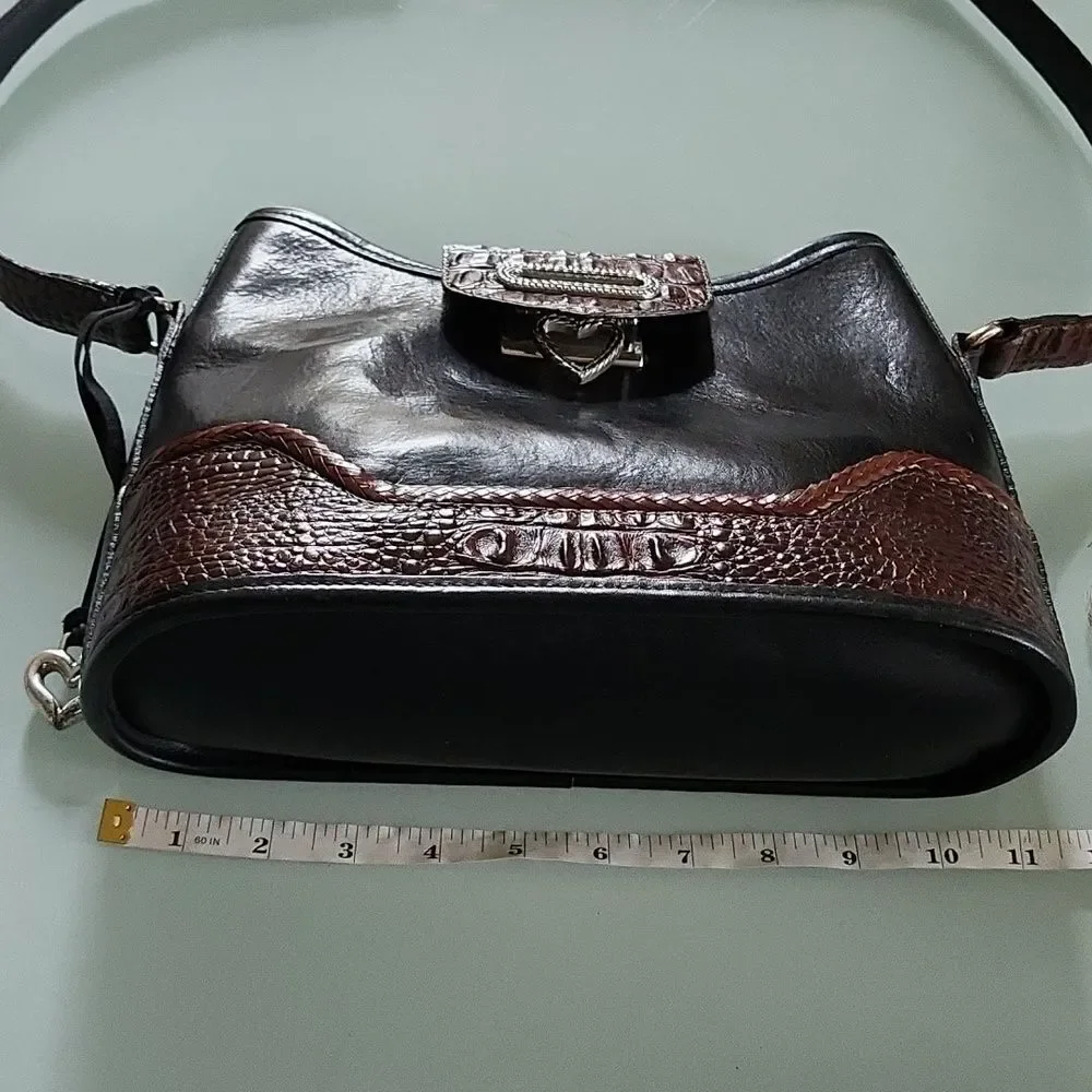 Brighton Black and Brown Shoulder Bag - Picture 11 of 14